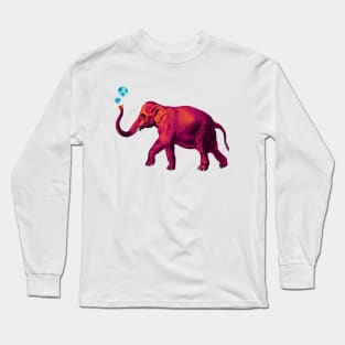 Pink Elephant on Parade Long Sleeve T-Shirt